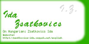ida zsatkovics business card